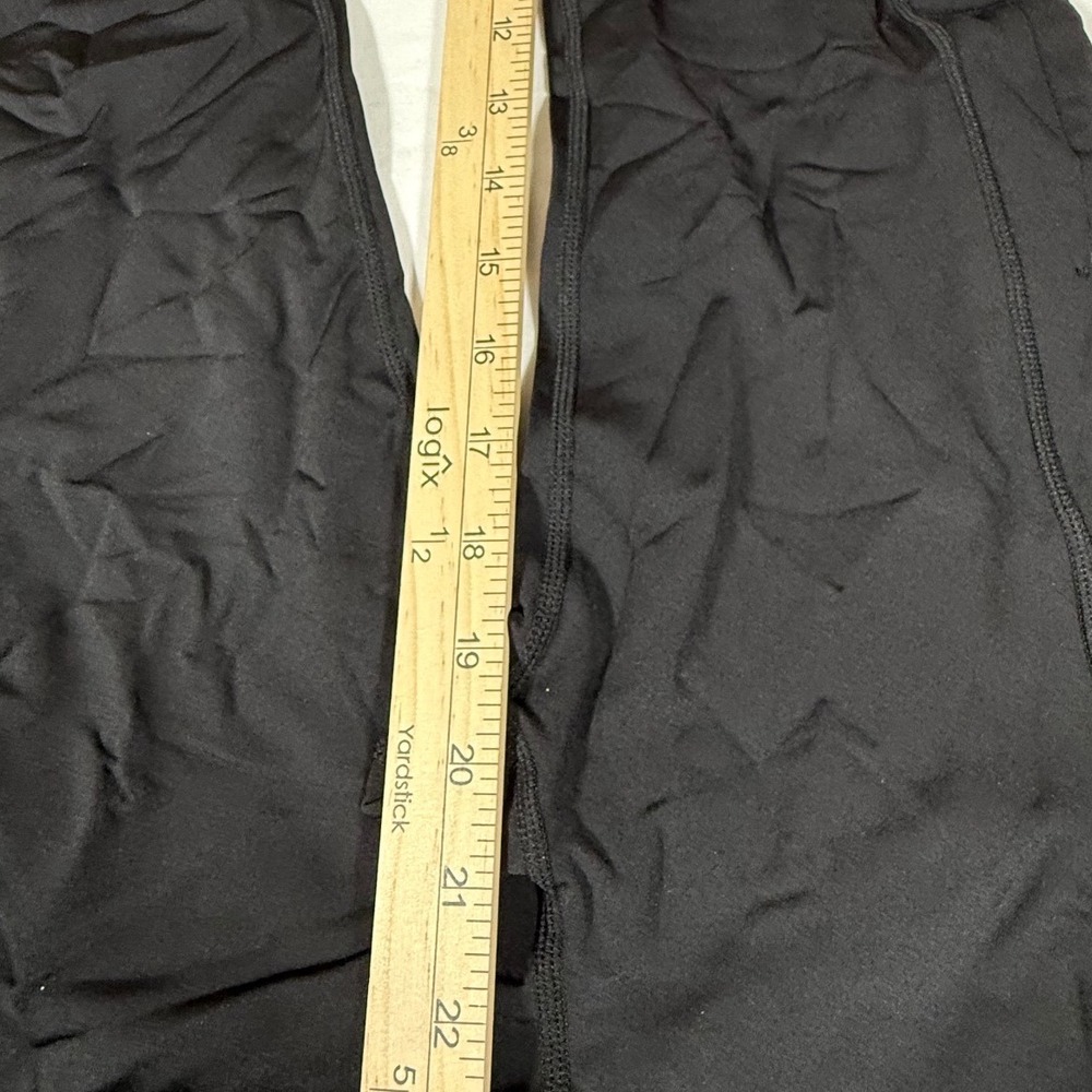 Herbalife Nutrition Women's S Black Blue Stripe Capri Leggings Zip Pockets - Picture 6 of 9